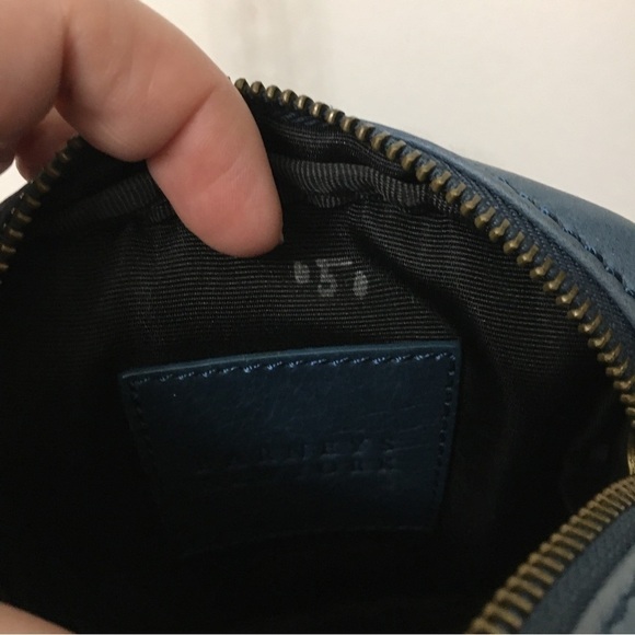 Barneys New York Blue Leather Studded Camera Bag Crossbody - Picture 8 of 11